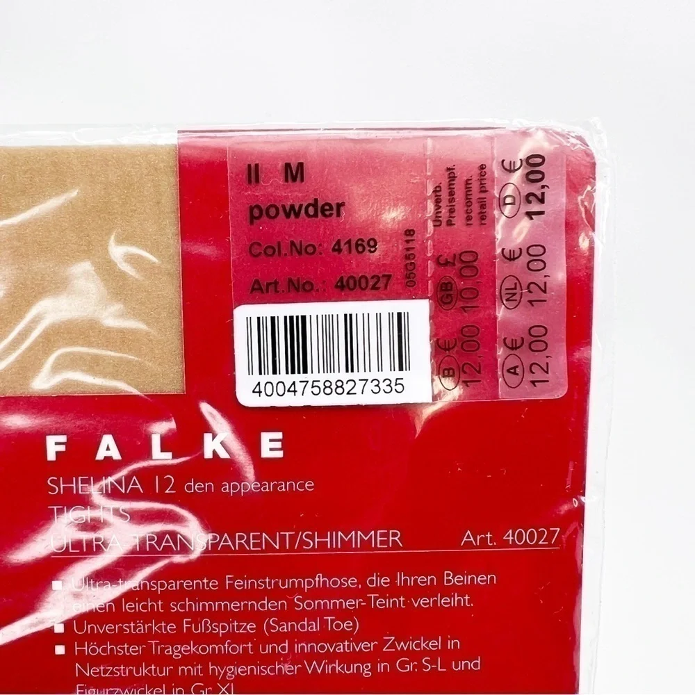 Falke Shelina 12 DEN Women’s Tights Size II / Medium Color Powder New in Package